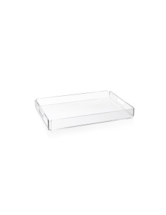 iPLEX - Bon Ton Vassoio da tavola portavivande in plexiglass PMMA Trasparente. Made in Italy - 33x4x23 cm