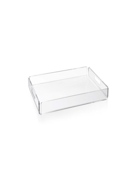 iPLEX - Bon Ton Vassoio da tavola portavivande in plexiglass PMMA Trasparente. Made in Italy - 33x4x23 cm