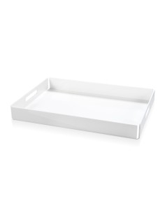 iPLEX - Bon Ton Vassoio da tavola portavivande in plexiglass PMMA bianco. 45,5,x32x5 cm Made in Italy - 45,5x5x32 cm