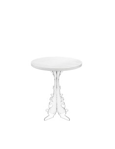 iPLEX Design - Maricla Tavolino Small Habitat Bianco Supremo in plexiglass e legno - Trasparente/ legno bianco - 36x42x36 cm 2
