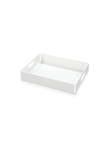 iPLEX - Bon Ton Vassoio da tavola portavivande in plexiglass PMMA bianco. Made in Italy - 33x4x23 cm
