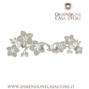 Arti & Mestieri - Appendiabiti da parete Fior di loto Avorio 77x26h 1 25353768